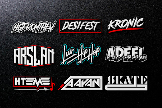 I will design professional dj, hip hop, rap, band logo