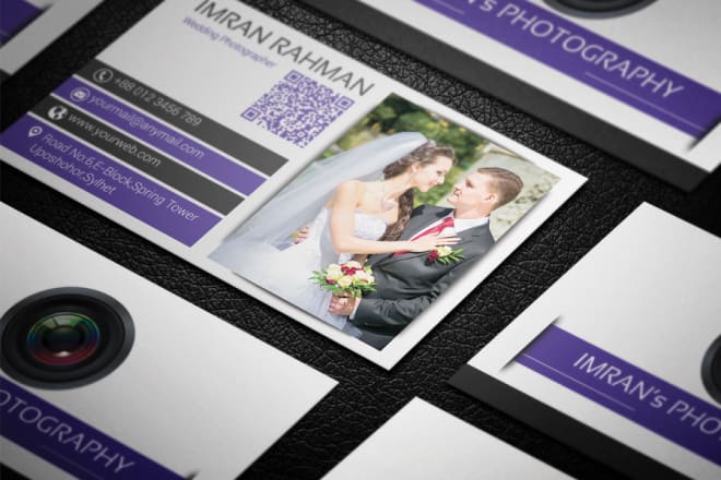 I will design professional photographer business card