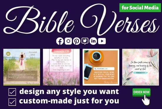 I will design quality bible verse and quote images for social media