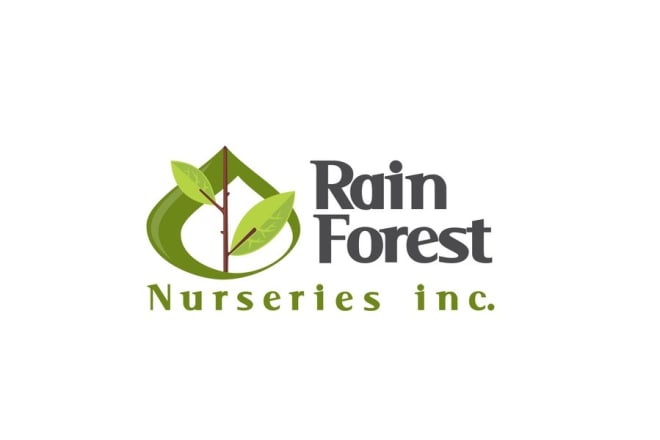I will design rain forest nurseries inc logo in 1 day