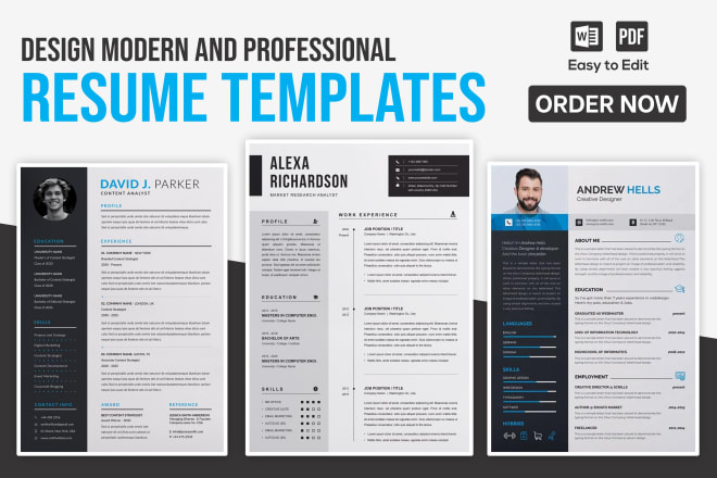 I will design resume,cv and cover letter template