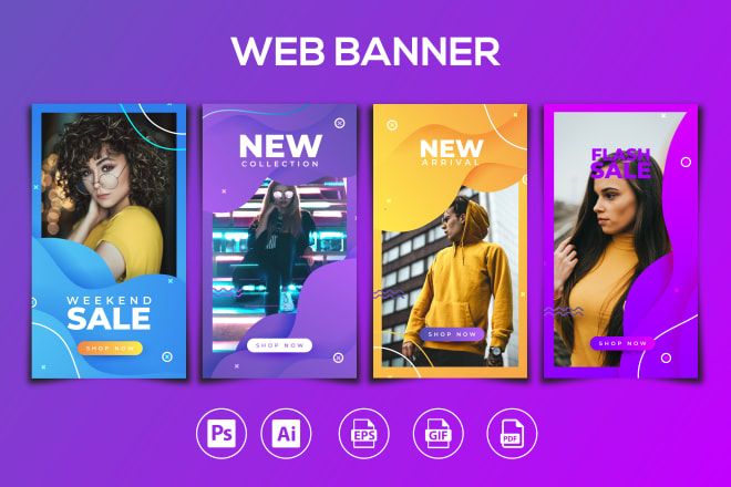 I will design stylish web banner, header and fb cover image in 24h