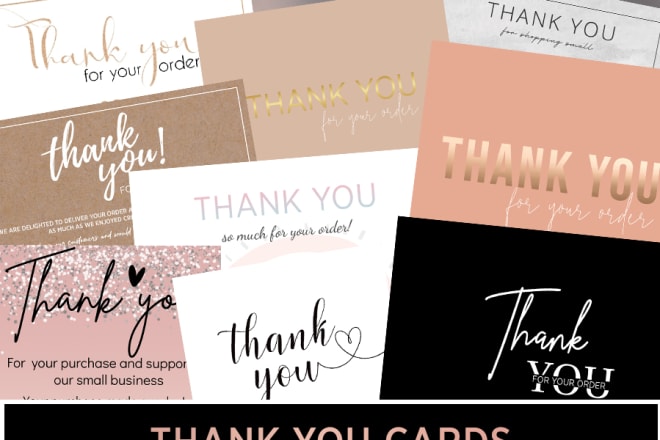 I will design thank you card, product insert, package insert