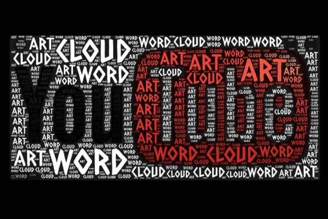 I will design typography word art, word cloud in any shape you want