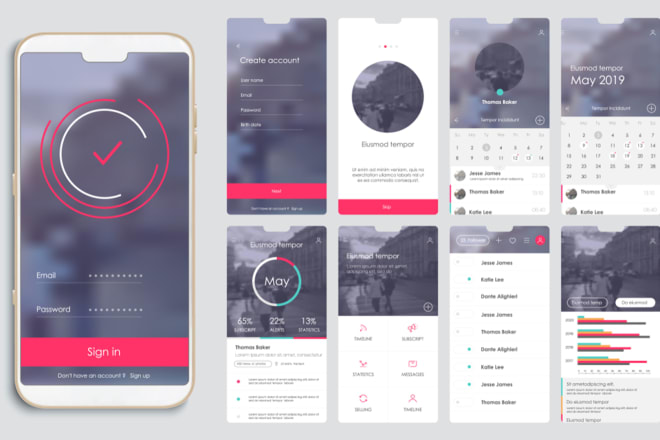 I will design UI mobile app iphone android and mockups