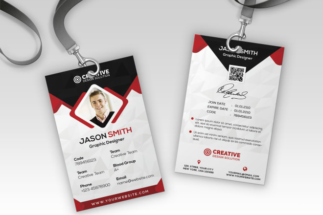 I will design unique id card within 24 hours
