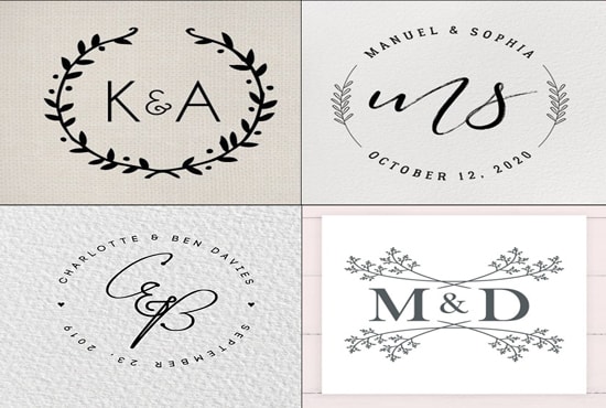 I will design wedding logo,wedding monogram,invitation or initials