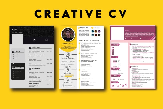 I will design your creative curriculum or vitae in 24 hrs