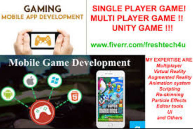 I will develop 3d mobile multiplayer game, hybrid game, unity game