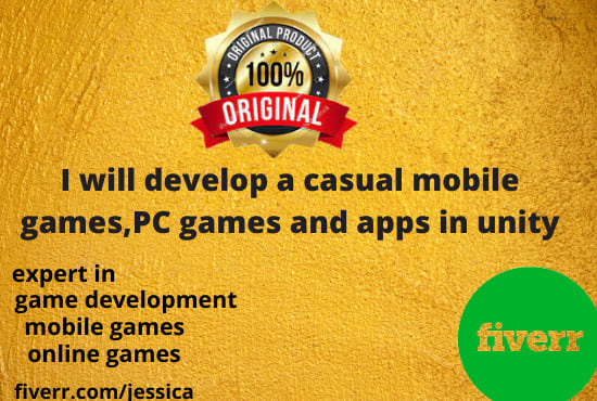 I will develop a casual mobile games,PC games and apps in unity