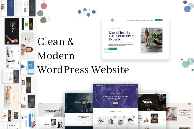 I will develop a clean and modern wordpress website