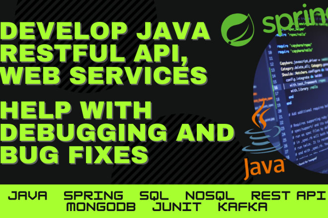 I will develop any java projects, java API, rest web services