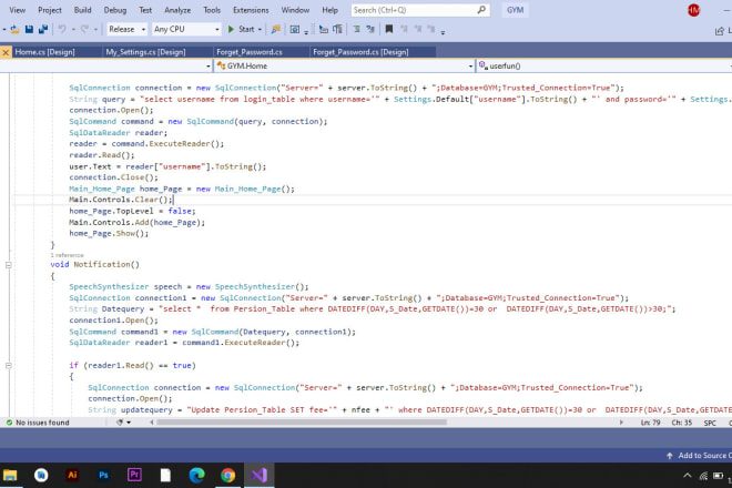 I will develop desktop application in programing language