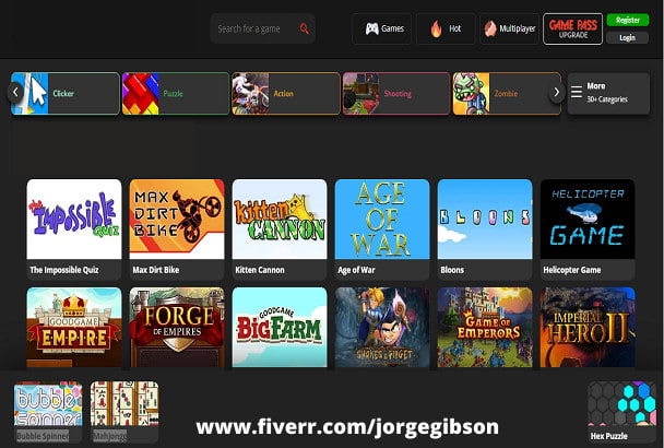 I will develop your online gaming website, game website, game community