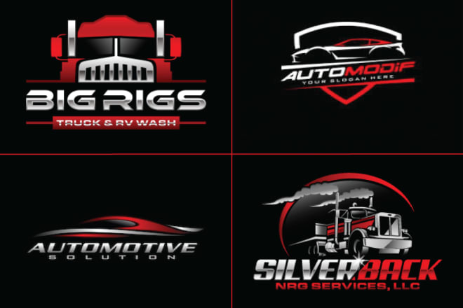 I will do 2 modern truck and car logo design