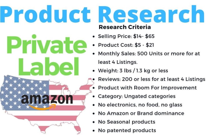I will do a deep amazon product research for private label products