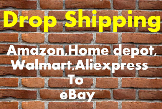 I will do amazon home depot walmart aliexpress to ebay dropshipping