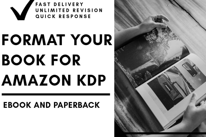 I will do amazon kdp book formatting for kindle ebook and paperback