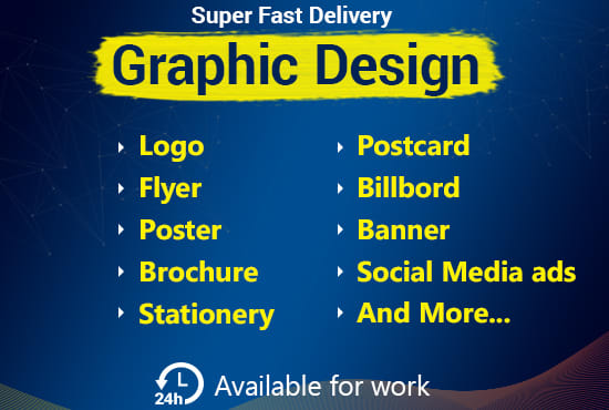 I will do any need your graphic design work