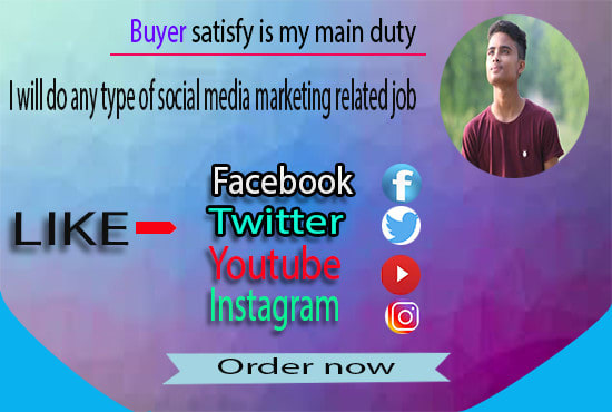 I will do any type of social media marketing related job