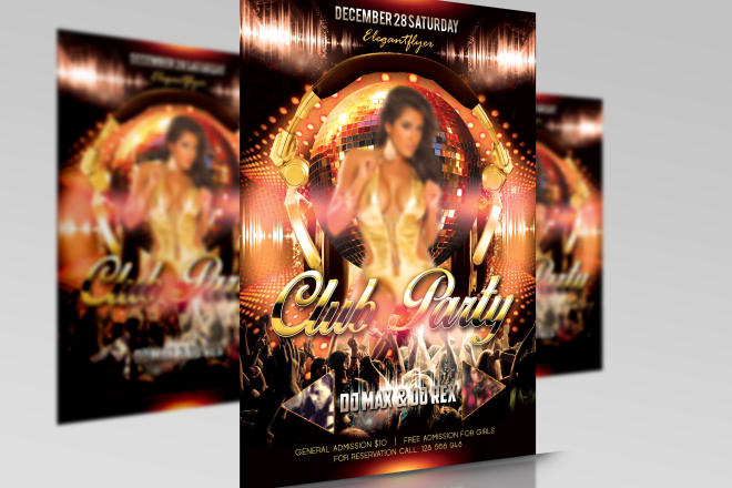 I will do best party and club flyers for you
