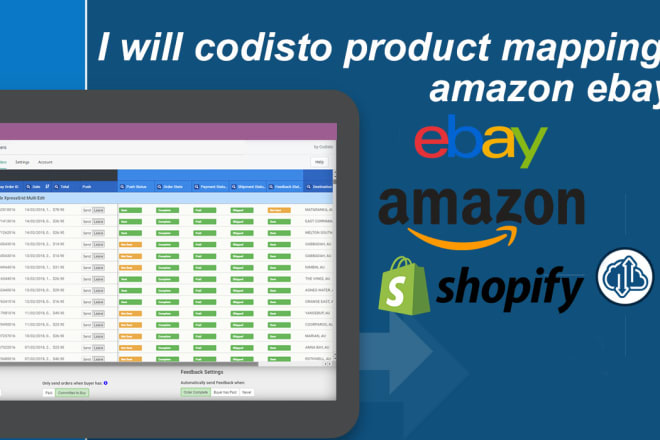 I will do codisto product mapping amazon ebay