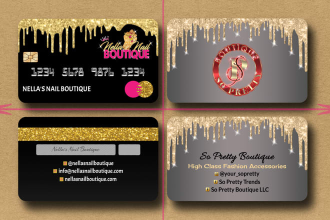I will do credit card style business card design