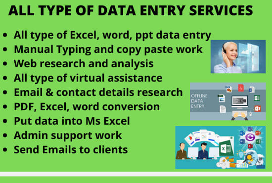 I will do data analysis, research, VA, excel, admin support work