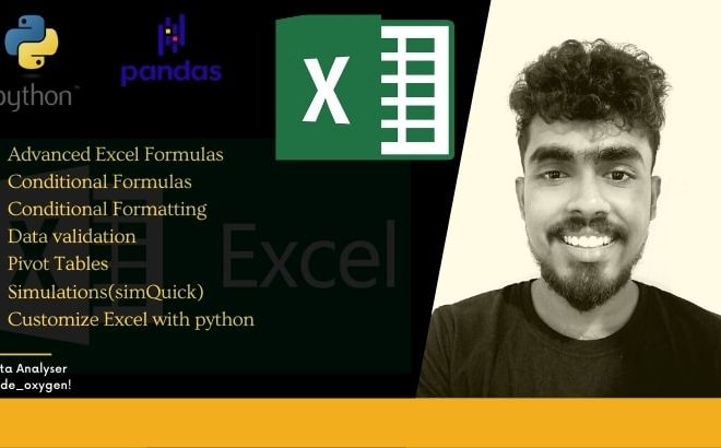 I will do data analysis with excel and python