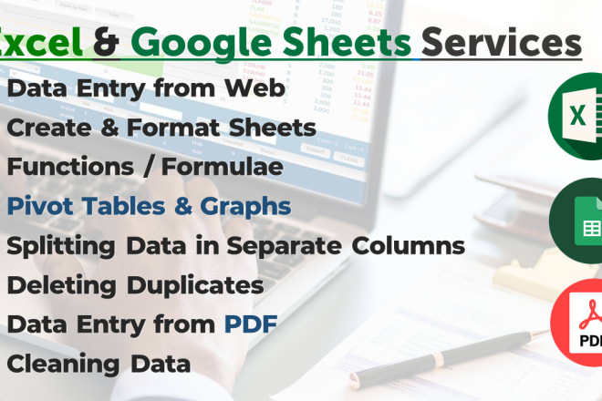 I will do data entry and formatting in excel or google sheets