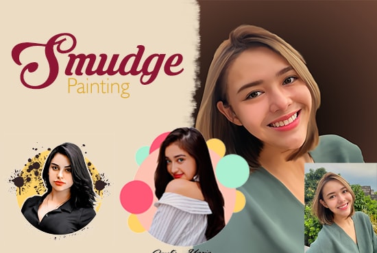 I will do digital art smudge painting of your photo