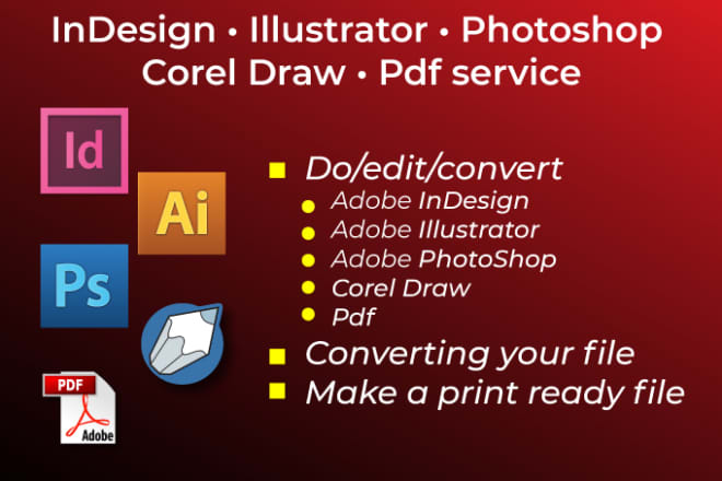I will do, edit, convert or draw any adobe indesign file