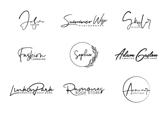I will do elegant signature logo design