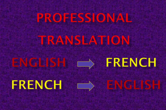 I will do english french translation