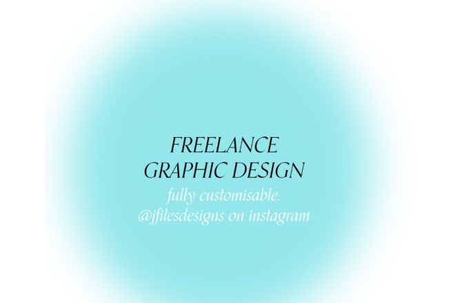 I will do freelance graphic design