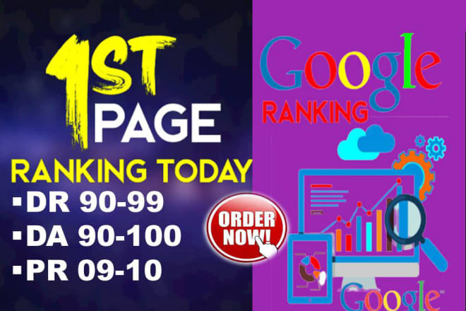 I will do google top ranking with DR 90 plus white hat pr9 seo dofollow backlinks