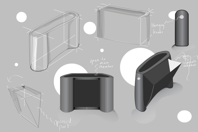 I will do industrial design concept sketches for you