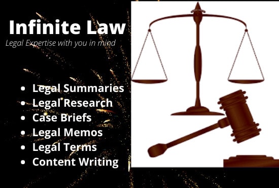 I will do legal research and writing