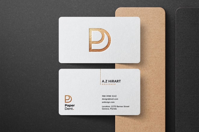 I will do luxury business card design with foil and embossed layer