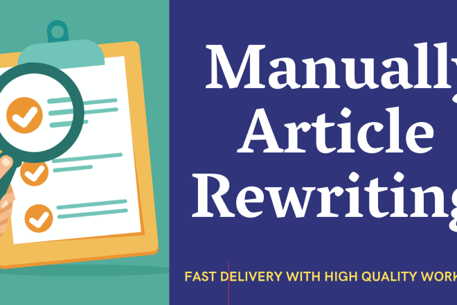 I will do manually article, content rewriting of 500 words or more