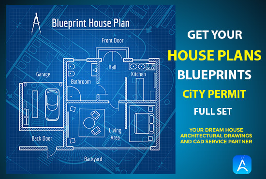 I will do new home design blueprint for city permit or construction
