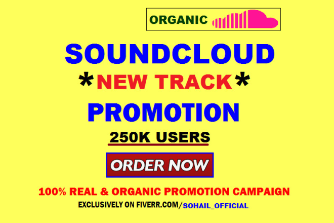 I will do organic soundcloud promotion for your new track