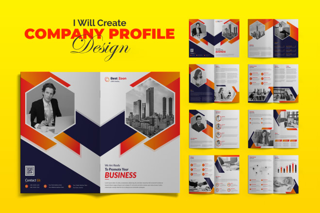 I will do professional company profile annual report business proposal brochure design