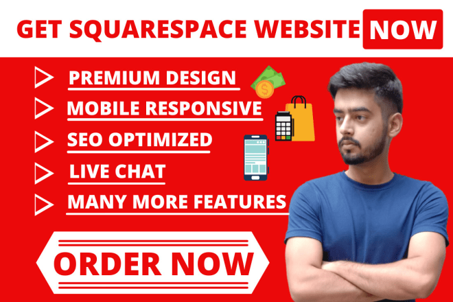 I will do professional squarespace website design with free logo