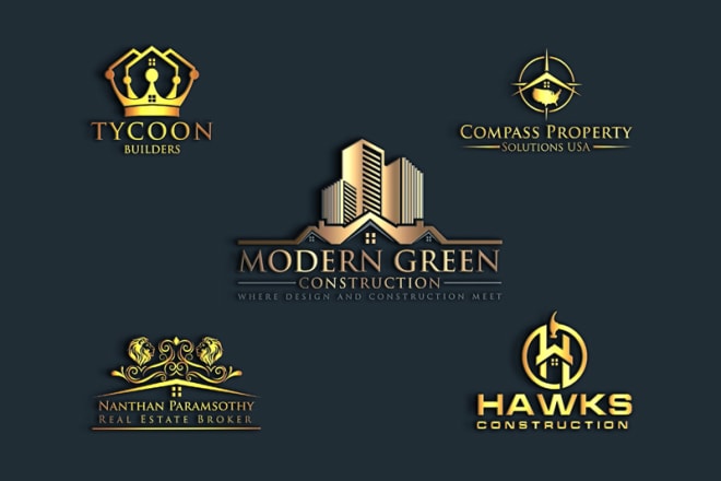 I will do real estate property construction investment financial logo