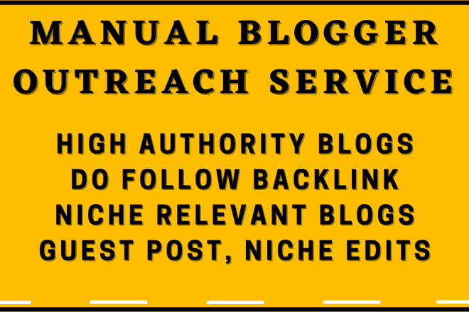 I will do SEO blogger outreach for quality and niche link building