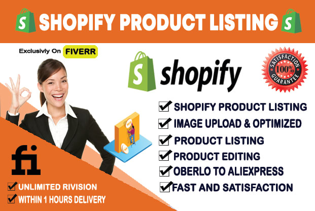 I will do shopify product listing and data entry