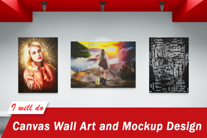 I will do stunning canvas wall art and mockups design