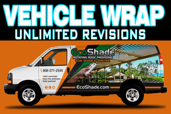 I will do truck wrap design,food truck,car wrap and any type of vechile wrap