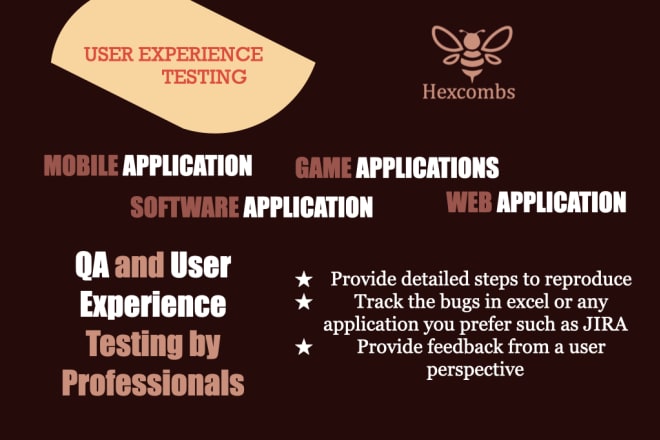 I will do user experience testing for website and mobile applications